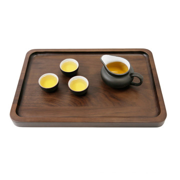 High Quality Black Walnut Wood Large Serving Tray Rectangle Wooden Decoration serving Tray